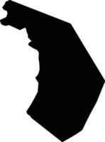 Trou Florent Marc Saint Lucia silhouette map vector