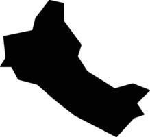 Tsada Cyprus silhouette map vector