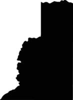 Tsumeb Namibia silhouette map vector