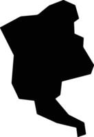 Tsunan Japan silhouette map vector