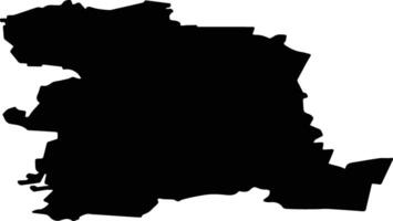 Tugulymsky District Russia silhouette map vector