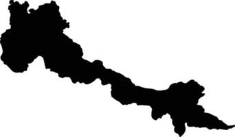 Tulcan Ecuador silhouette map vector
