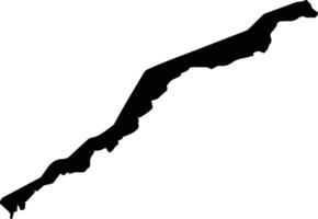 Tuli Botswana silhouette map vector