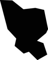 Tuobaxian China silhouette map vector