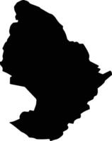 TURCINESTI Romania silhouette map vector