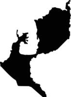 Turbo Colombia silhouette map vector