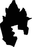 Turkana South Kenya silhouette map vector