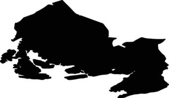 Turun seutukunta Finland silhouette map vector