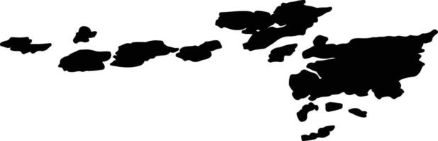 Turunmaan seutukunta Finland silhouette map vector