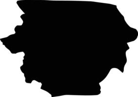 Tutak Turkey silhouette map vector