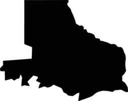 Tutume Botswana silhouette map vector