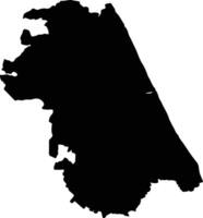 Tuxpan Mexico silhouette map vector