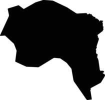 Twan River Liberia silhouette map vector