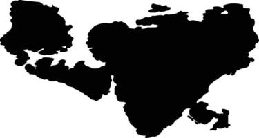 Tysnes nor Norway silhouette map vector