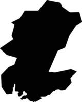 Ube Japan silhouette map vector