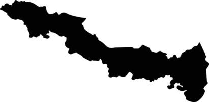 Udham Singh Nagar India silhouette map vector