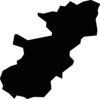 Ueda Japan silhouette map vector