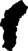 Ukuma Angola silhouette map vector
