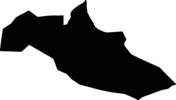 Ulaanbadrax Mongolia silhouette map vector
