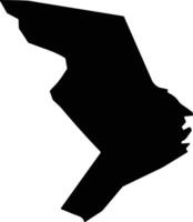 Ulaangom Mongolia silhouette map vector