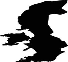 Ulstein nor Norway silhouette map vector
