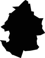 Umzingwane Zimbabwe silhouette map vector