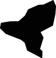 Ureshino Japan silhouette map vector