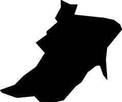 Urgun Afghanistan silhouette map vector