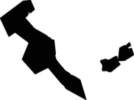 Uruma Japan silhouette map vector