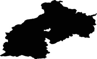 Ust Ilimsky Russia silhouette map vector