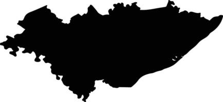 Uthungulu South Africa silhouette map vector