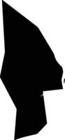 V 2 Mahaicony Berbice Guyana silhouette map vector