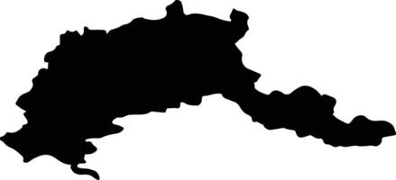 VAD Romania silhouette map vector