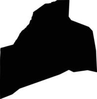 Vahun Liberia silhouette map vector