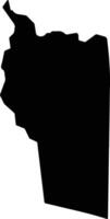 Vaimauga East Samoa silhouette map vector