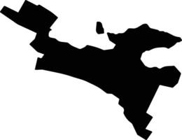 Vaini Tonga silhouette map vector