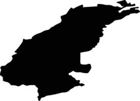 VALCAU DE JOS Romania silhouette map vector
