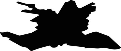 Valka Latvia silhouette map vector