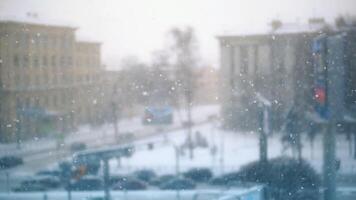 Snowfall in City video