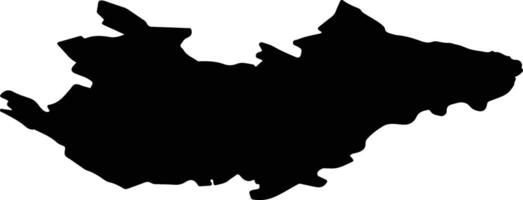 Valmieras pag Latvia silhouette map vector