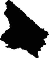 Van Yen Vietnam silhouette map vector
