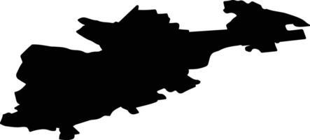 Vandzenes pag Latvia silhouette map vector