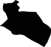 Varamin Iran silhouette map vector