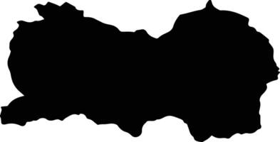 VARCIOROG Romania silhouette map vector