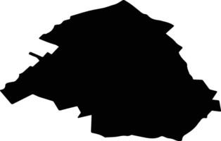VARSOLT Romania silhouette map vector
