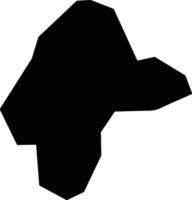 Vasa Kellakiou Cyprus silhouette map vector