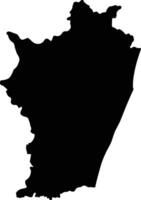 Vatomandry Madagascar silhouette map vector
