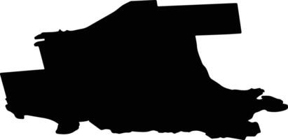 Vecumnieku pag Latvia silhouette map vector