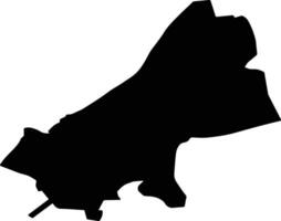 Ventspils Latvia silhouette map vector