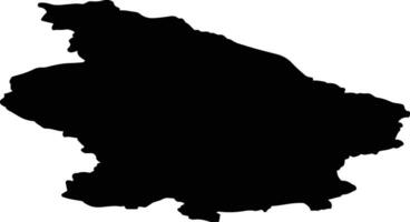 Verkhnekolymsky Ulus Russia silhouette map vector